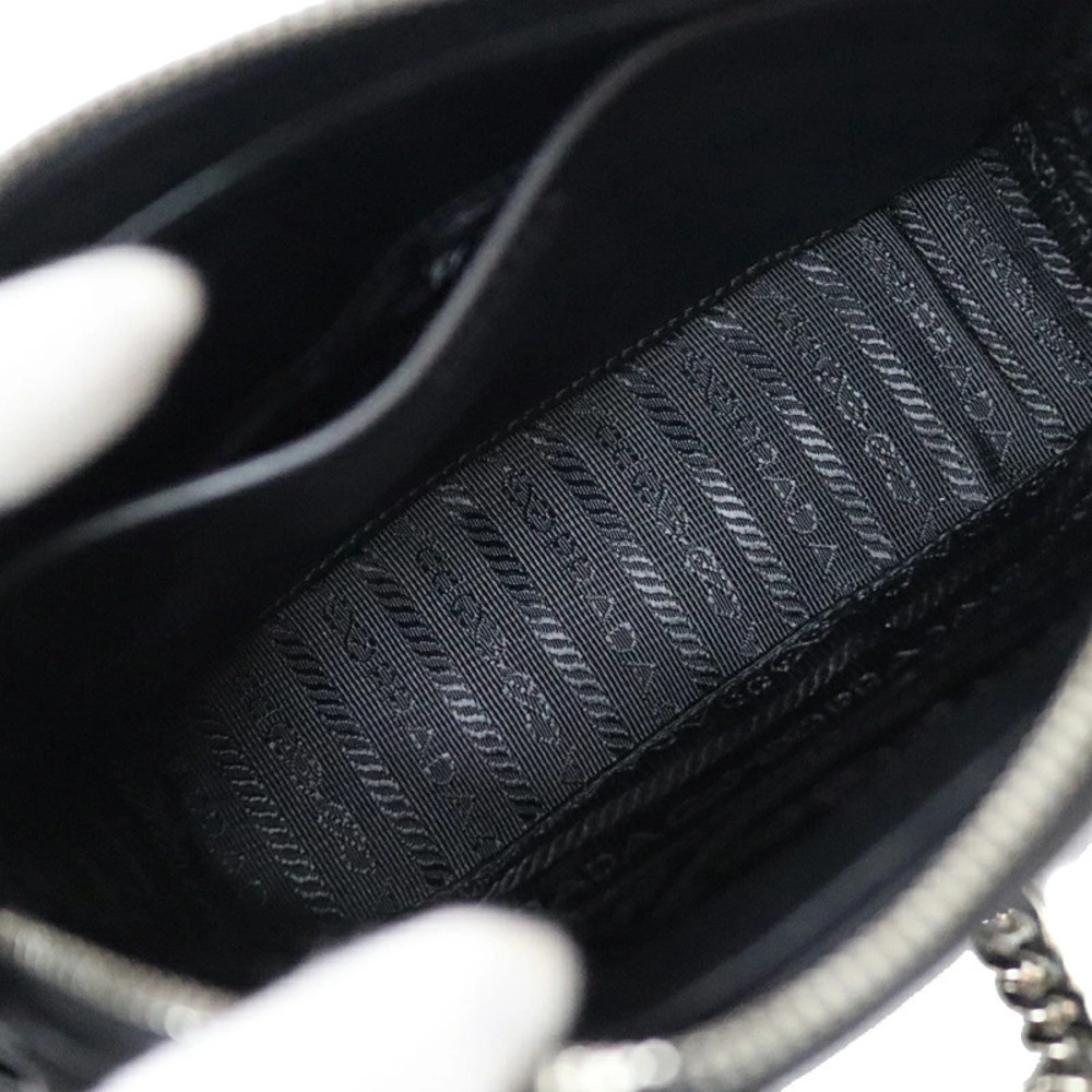 Prada Shoulder Bag Leather Black - Picture 6 of 10